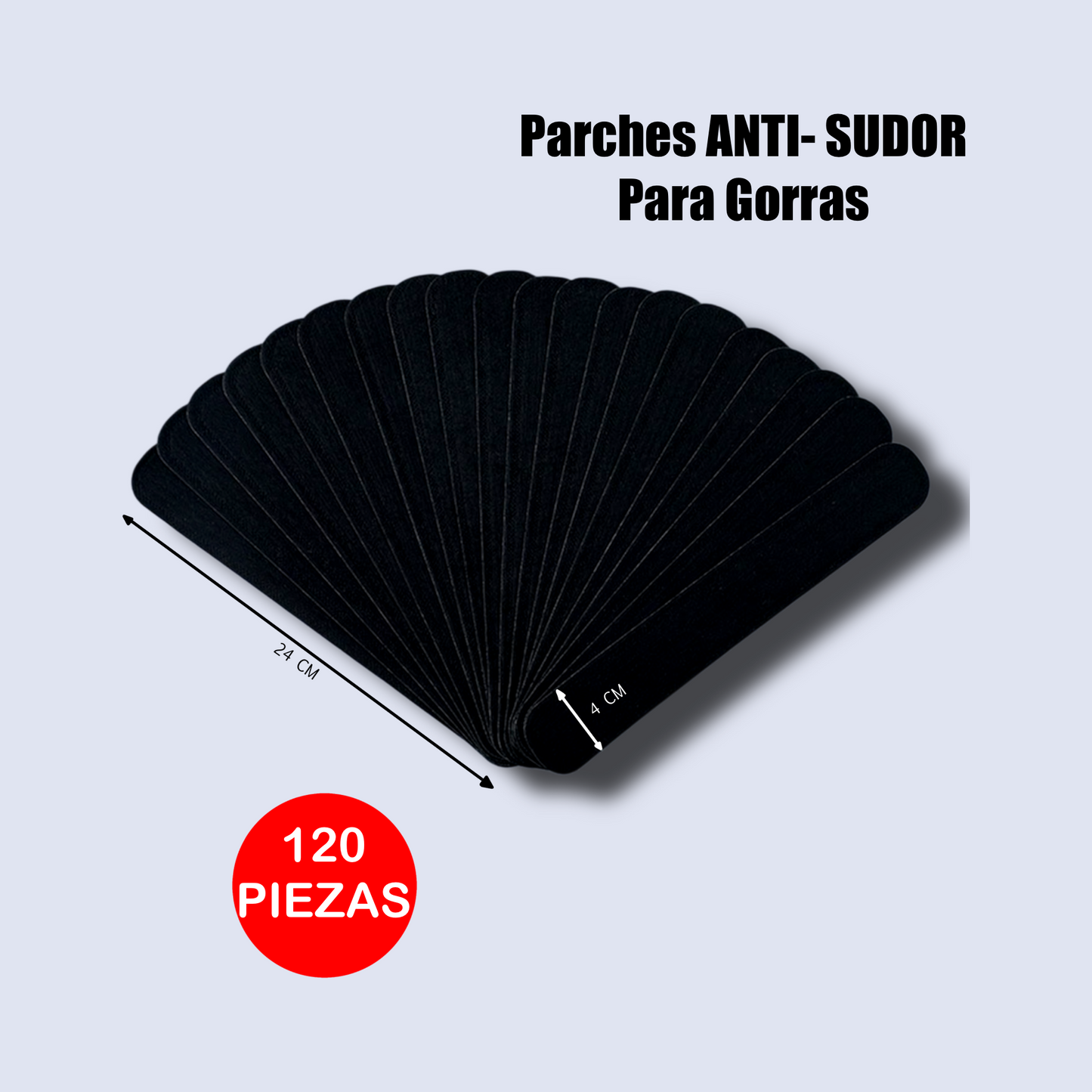 PARCHES ANTI SUDOR PARA GORRAS (120 piezas)